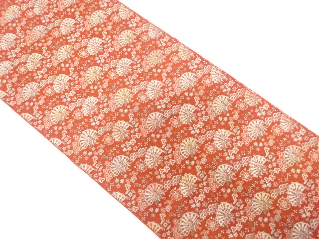 JAPANESE NAGOYA OBI / WOVEN FLOWER CLASSICAL PATTERN